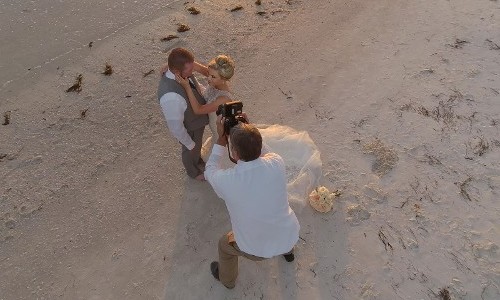 Primer Plano de Boda en la Playa